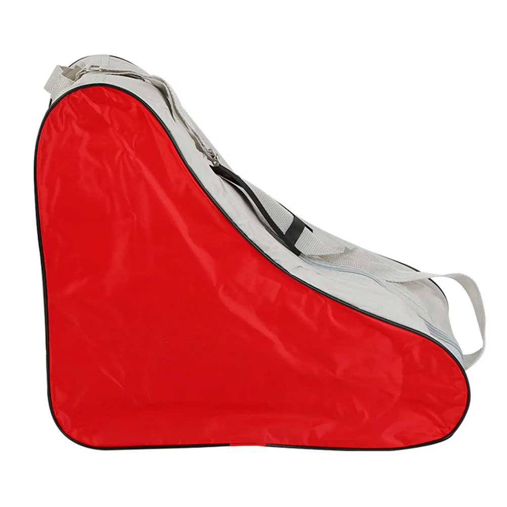 Mesh Cloth Tote Bag Skating Triangle Bag Shoulder Bag High-capacity Package (Red) skate bag roller skate bag