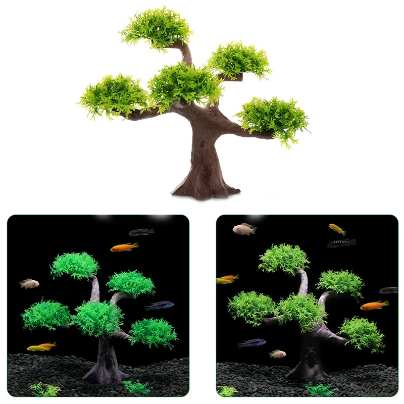 Artificial Underwater Mos tree Aquarium Fish Tank Simulation Decoration Aquarium Backgrounds Plants Water Grass Accessories Home