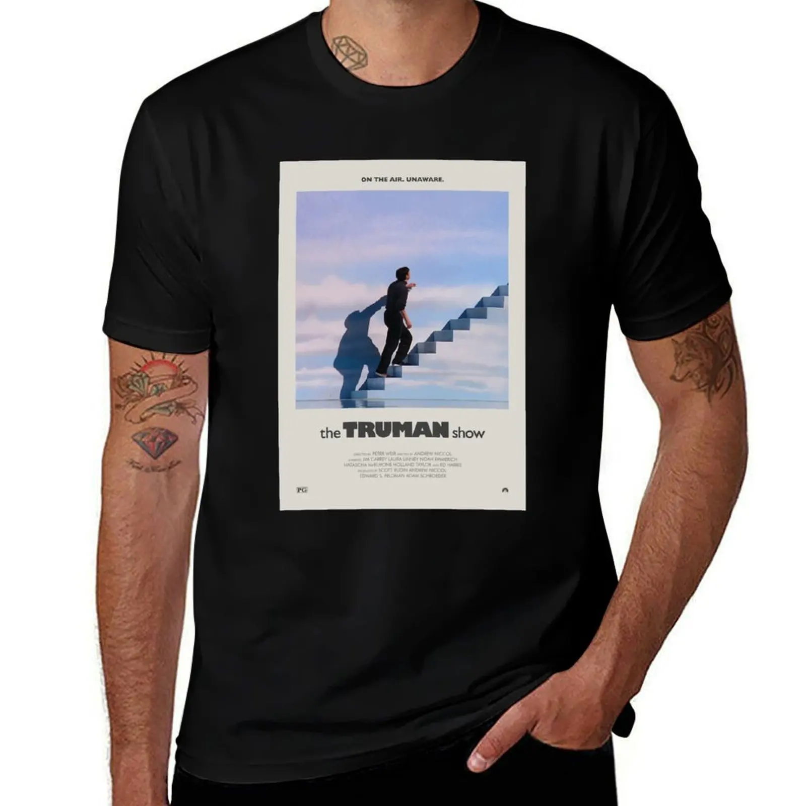 

The Truman Show Minimalist Poster T-Shirt Louboutins plus size tops T-shirts oversize Men's clothing
