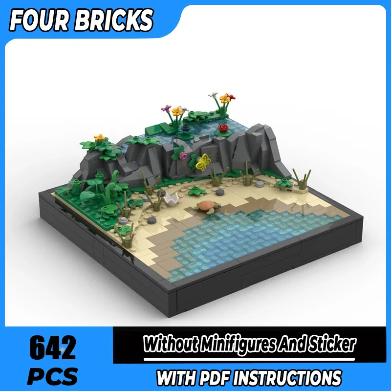 Moc Building Blocks tropical beach Technology Modular Bricks Model  Gifts Christmas Toys DIY Sets Assembly