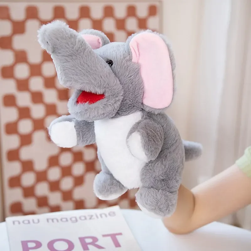 Gefüllte Plüschtiere Spielzeug Hand Finger Story Puppet Kawaii Puppen Pädagogisches Babyspielzeug Ente Lamm Kuh Hund Pferd Kinder Geschenk – Detail 8
