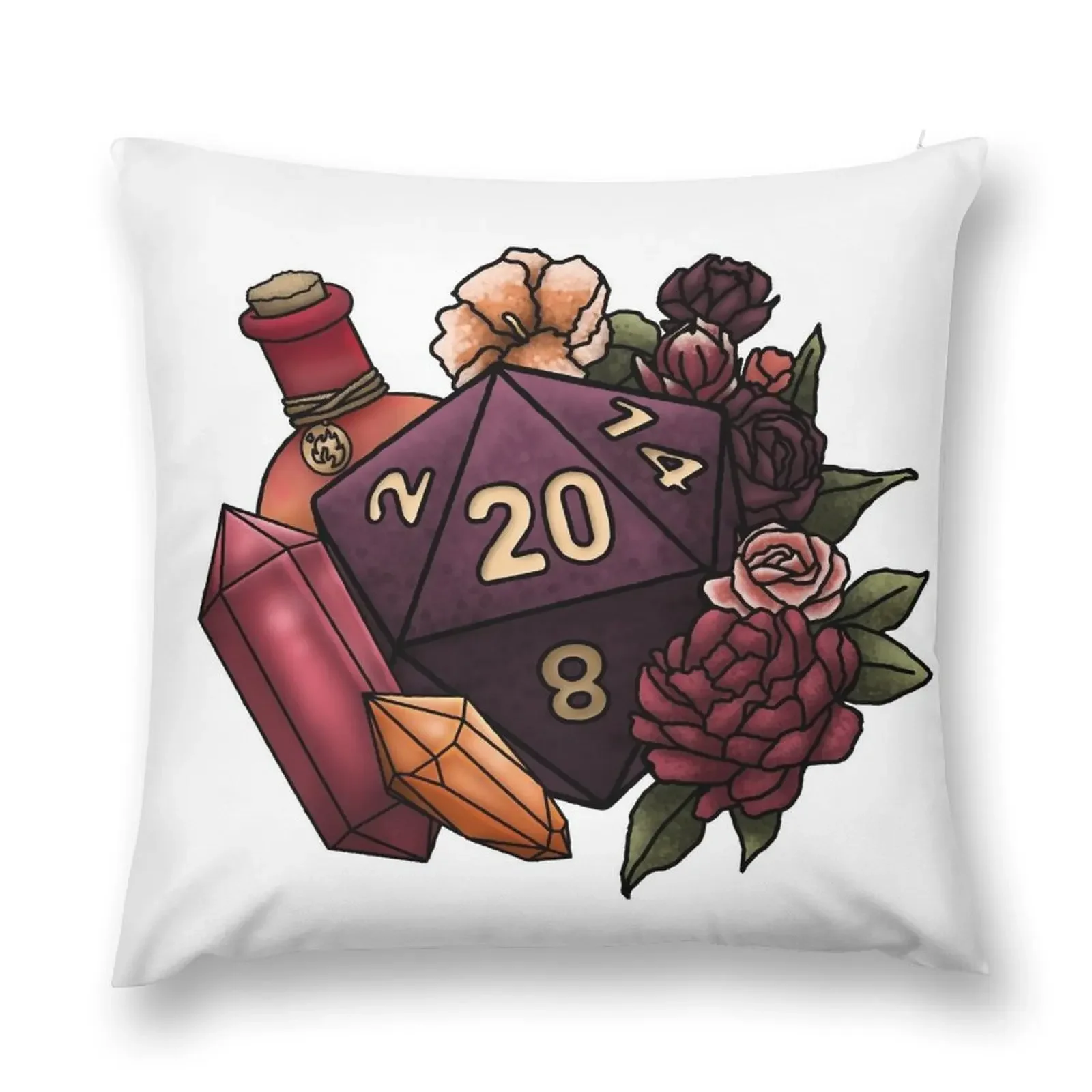 Sorcerer Class D20 - Tabletop Gaming Dice Throw Pillow Pillowcase Pillowcase Cushion Christmas Pillow pillow