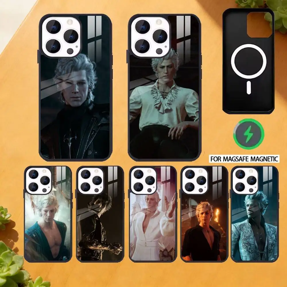 

A-Astarion B-Baldur's G-Gate Game Phone Case For iPhone17 16 15 14 13 12 Pro Max Plus for Magsafe Mirror Wireless Magnetic Cover