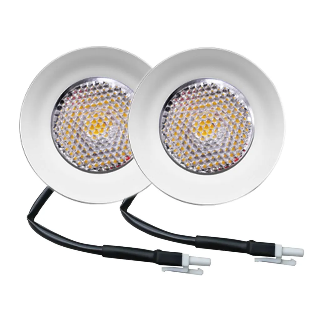 2-Piece 12V DC Kitchen Cooker Smoke Ventilator Light Lamp 1.5W Cooking Machine Recessed Light Bulb 15W Halogen Bulb Equivalent