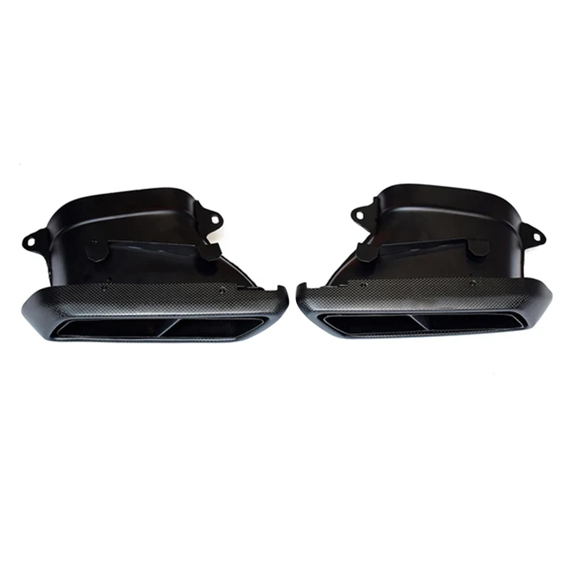 

2014-2018 C-Class W205-AMG C63 Обновление выхлопной трубы из углеродного волокна, черный наконечник глушителя, насадка, автомобильные спойлеры на заказ