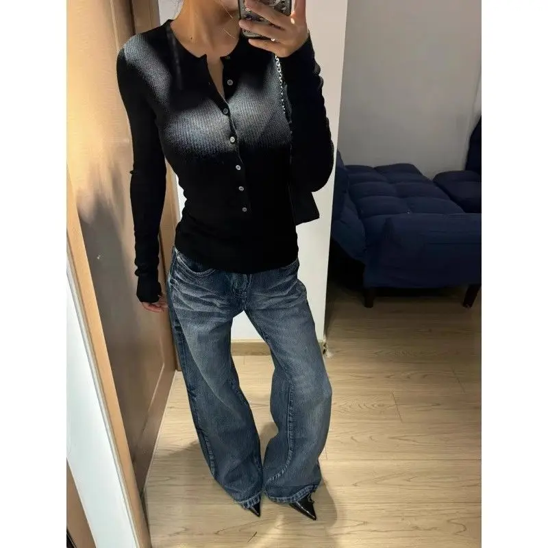 빈티지 플레어 청바지 여성 겨울 로우 웨이스트 슬림핏 부츠컷 플리스 안감 바지