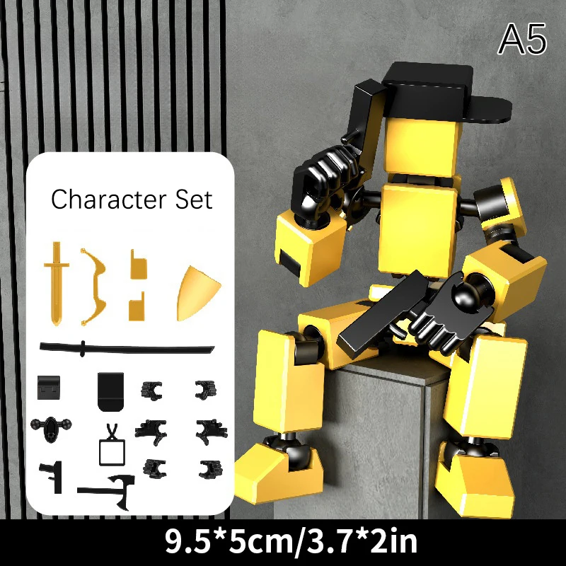 1Pcs Multi-Jointed Movable Shapeshift Robot 3D Printed Mannequin Character Assemble Toys Action Figures Kids Gifts