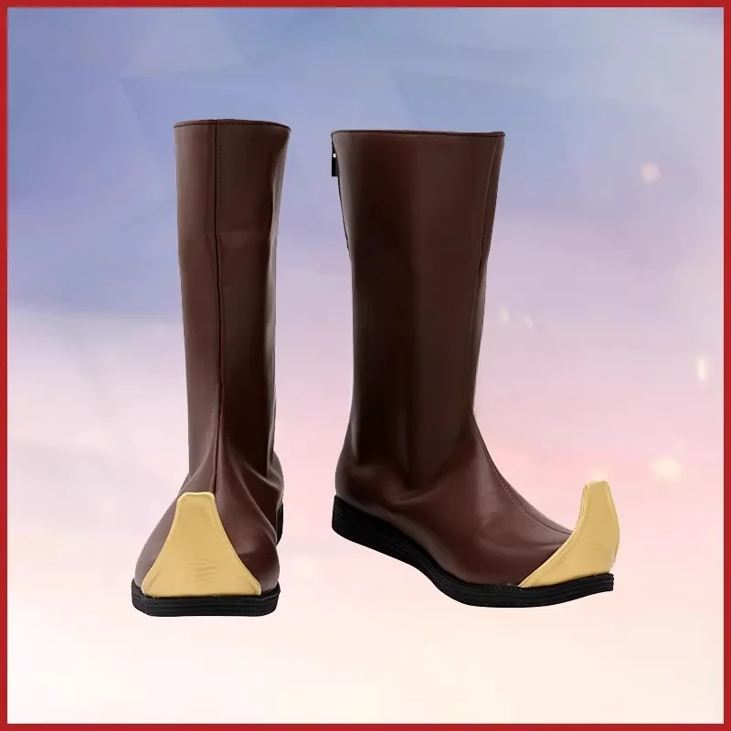 The Last Airbender Zuko's uncle Iroh Cosplay Costume Shoes Anime Handmade Faux Leather Boots