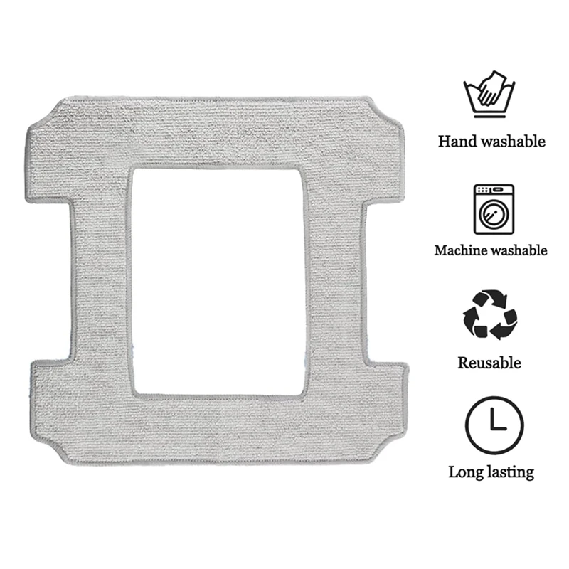 Abpq-almofadas de limpeza para ecovacs winbot w1/w1 pro w2/w2 omni pano de esfregão de microfibra de substituição