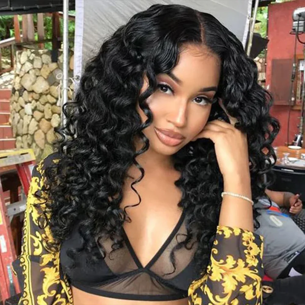 

Wand Curl Wig 13x6 Curly Lace Front Wig 30 Inch 100% Human Hair Wigs for Black Women 200% Pre Plucked Brazilian Lace Front Wiigs