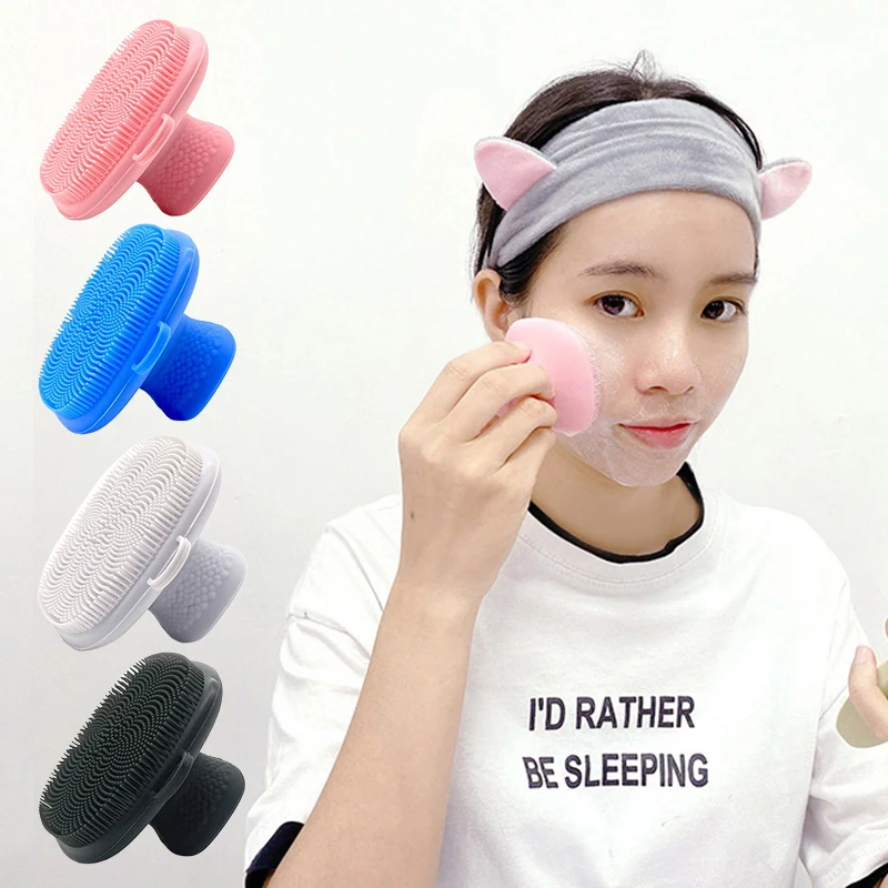 Silicone Face Cleansing Brush Facial Deep Pore Skin Care Scrub Cleanser Tool Mini Beauty Soft Deep Cleaning Exfoliator