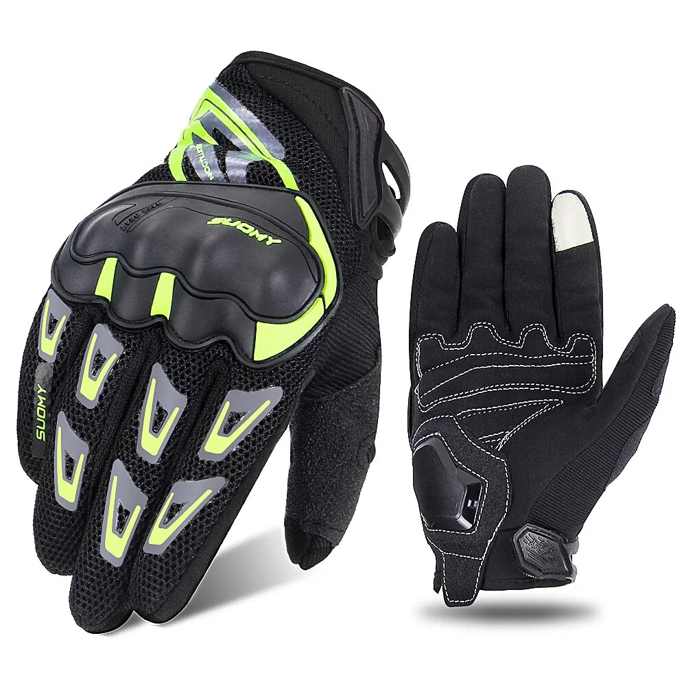 

Motorcycle Gloves Women Summer Breathable Touch Screen Full Finger Gloves Men Moto Motocross Anti-fall Anti-slip Cycling Glove