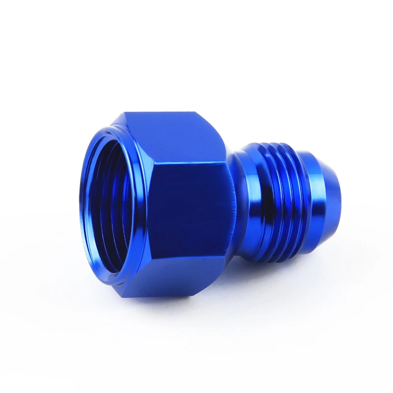 Female Flare To Male Black Aluminum AN Reducer Fitting Adapter Black Blue