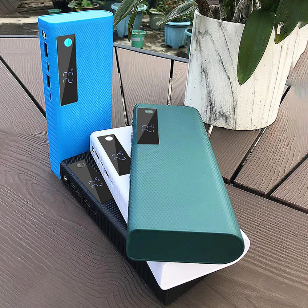 3,7 В 5x21700 батарейные отсеки Power Bank Shell Тип C Быстрая зарядка ЖК-дисплей DIY Power Bank Контейнер для батареи Коробка Прямая поставка