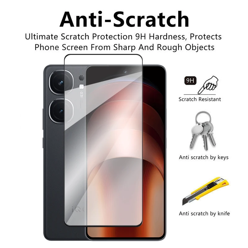 4in1 For IQOO Neo9 Pro Glass For IQOO Neo6 Neo7 Neo8 Neo9 Pro Tempered Glass 2.5D Full Cover Screen Protector For Neo9 Lens Film