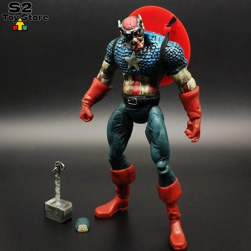 

Marvel Zombies Action Figure Set: 7-Inch Zombie Captain America Spider-Man & Hulk Articulated Collectible Figures Boy Gift