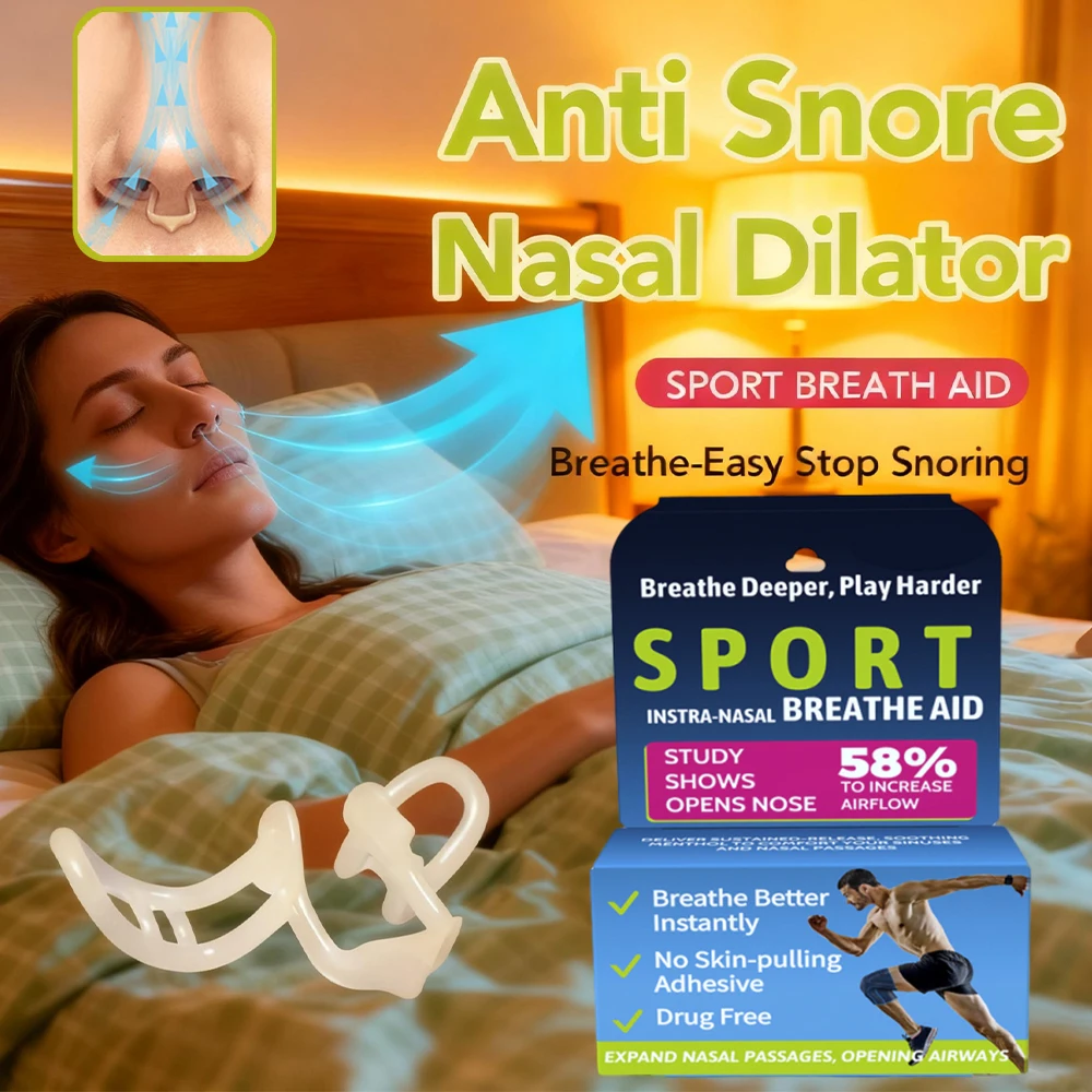 Dilatatore per il naso Clip per naso in silicone nasale Anti russare Respiro facile Prevenire il russare Aiuta a respirare I dispositivi per il russare Migliorano il sonno