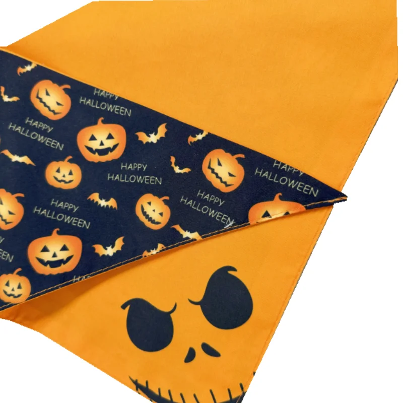 1pc Halloween Dog Fall Bandana Premium Durable Triangle Reversible Dog Scarf Adjustable Puppy Bandana Bib Handkerchief for Pets