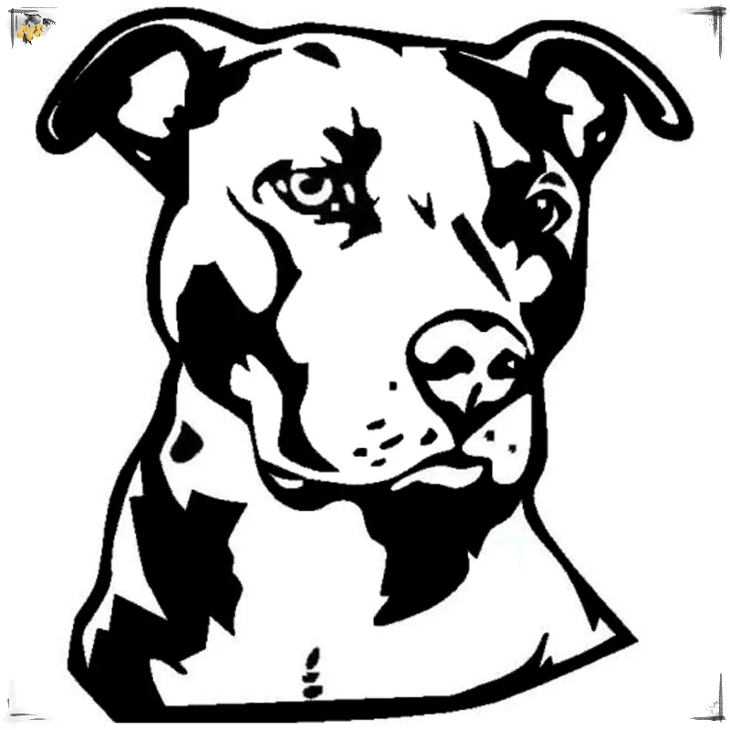 Pit Bull Face Vinyl Decal Car Styling Animal Decoration Accessories Classic Personality Stickers for Chrysler sticker 14*15.2CM