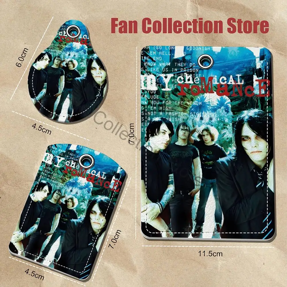 My C-Chemical Romance MCR Cartoon Movie Singer Game Anime Leather Card Holder Store Access Control ID Card Subway Air Tag Case view 5