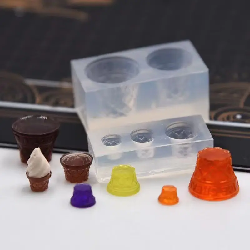 

Mini Different Size Ice Cream Silicone Molds Pottery Clay Expory Decoration DIY molds