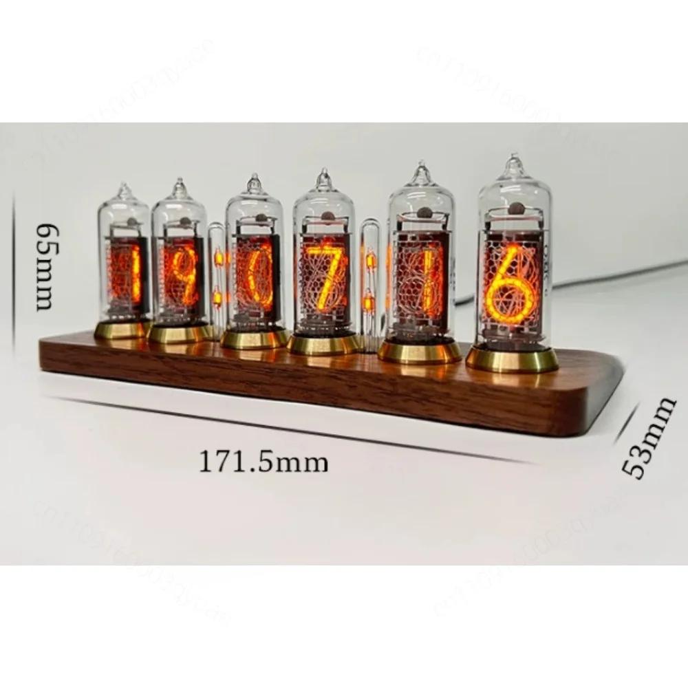 Tube Clock Vintage Electronic Display with Dial Plug Touch Button DIY Lamp Dec