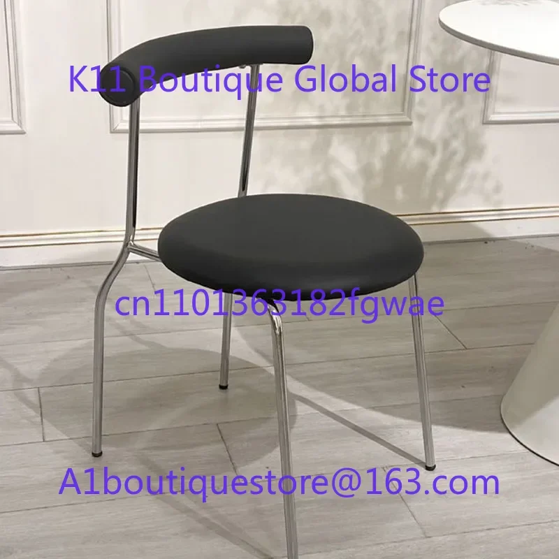 Sedie da pranzo Nordico impilabile con schienale posteriore Tavolo da pranzo Sedie a sdraio per la casa Soggiorno Cucina Mobili per la casa Forniture