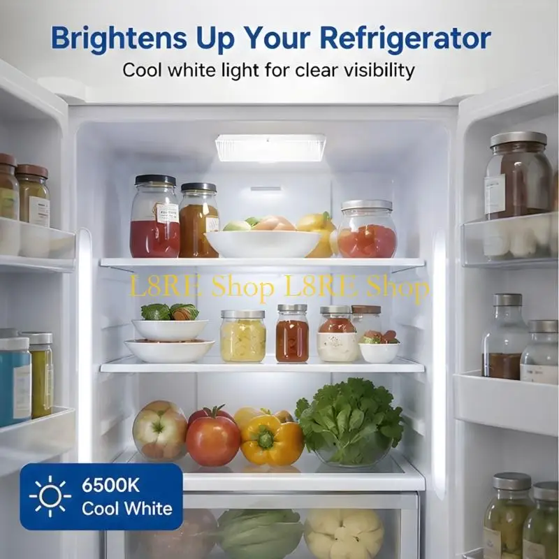 L8RE Integrated LED Board Refrigerator Light Replacement W10515057 with Housing, Interior Compartment Assembly with Connector