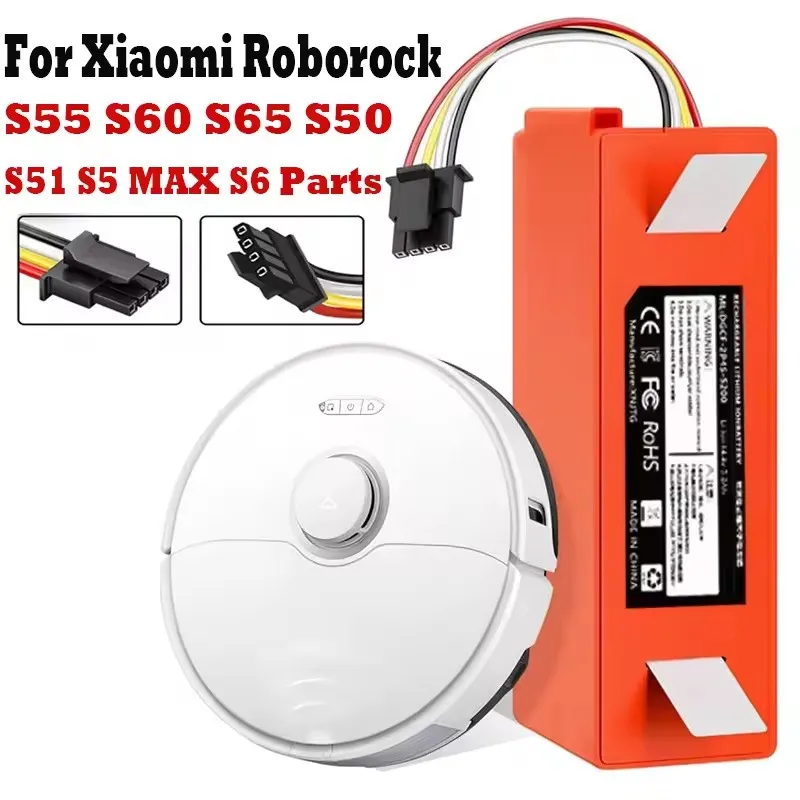 14.4V 6500mAh Vacuum cleaner Replacement Battery for Xiaomi Robot Roborock S50 S51 S55 Lithium Battery