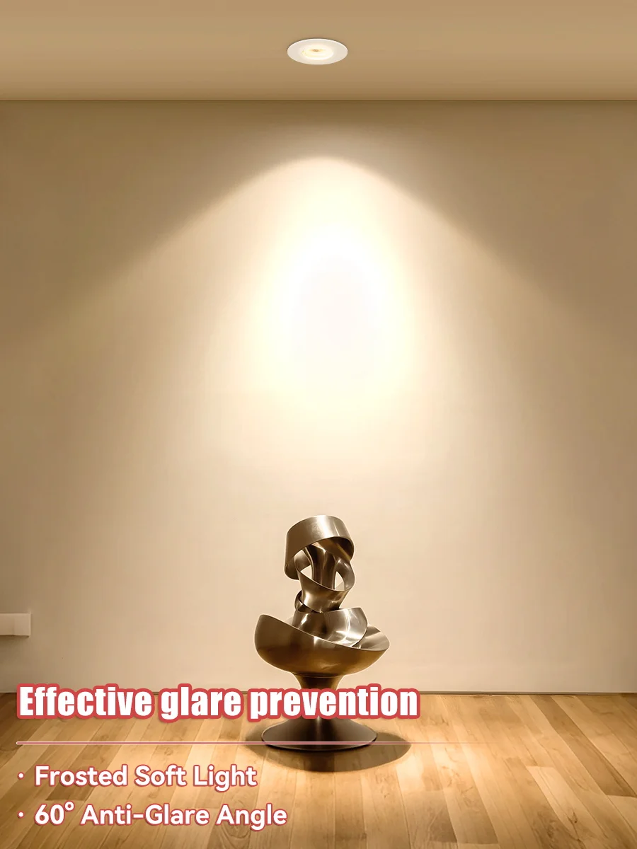 راحة النازل GU10 LED سقف بقعة ضوء 110/220 فولت سقف مستدير النازل جزءا لا يتجزأ من مصباح المنزل فندق عرض أضواء