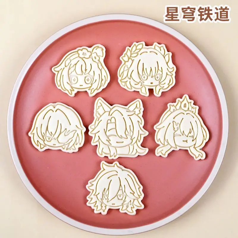 

Горячая Honkai: Star Rail Chrysos Heirs Phainon Anaxa Mydei, пластиковая форма для печенья, плунжер, форма для помадки, шоколада, инструмент для украшения торта