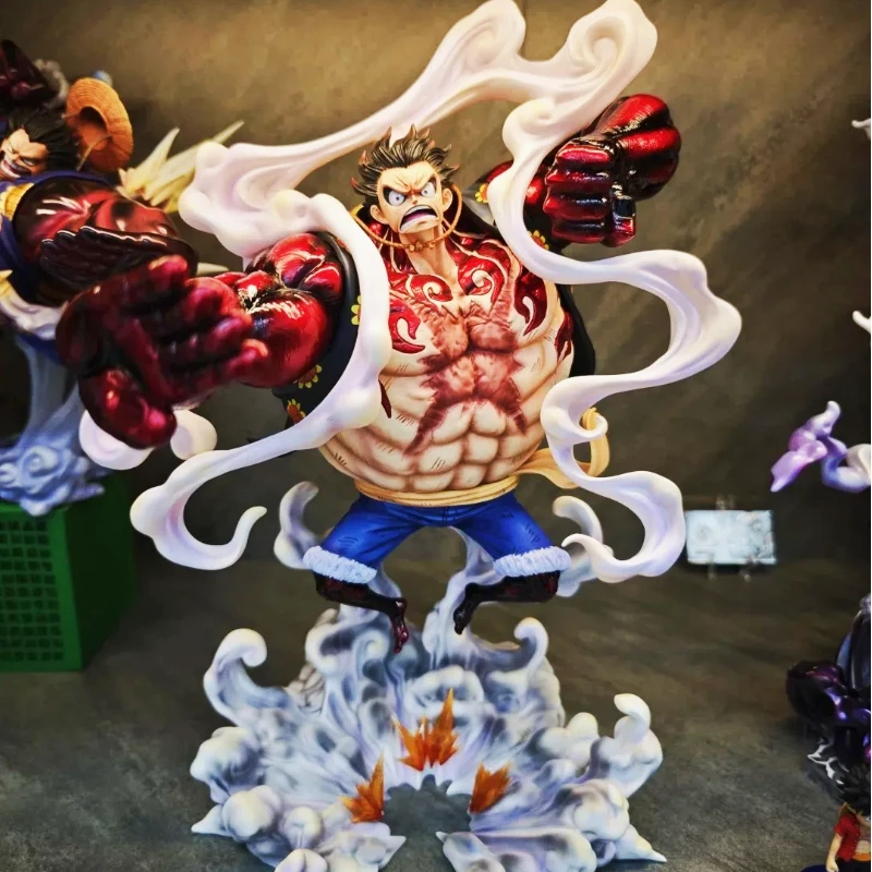 Een Stuk 1/6 Gear Vierde Luffy 38 cm Actiefiguren Anime Karakter GK Model Prachtige Standbeeld Perifere Speelgoed Bureau Ornament Gift