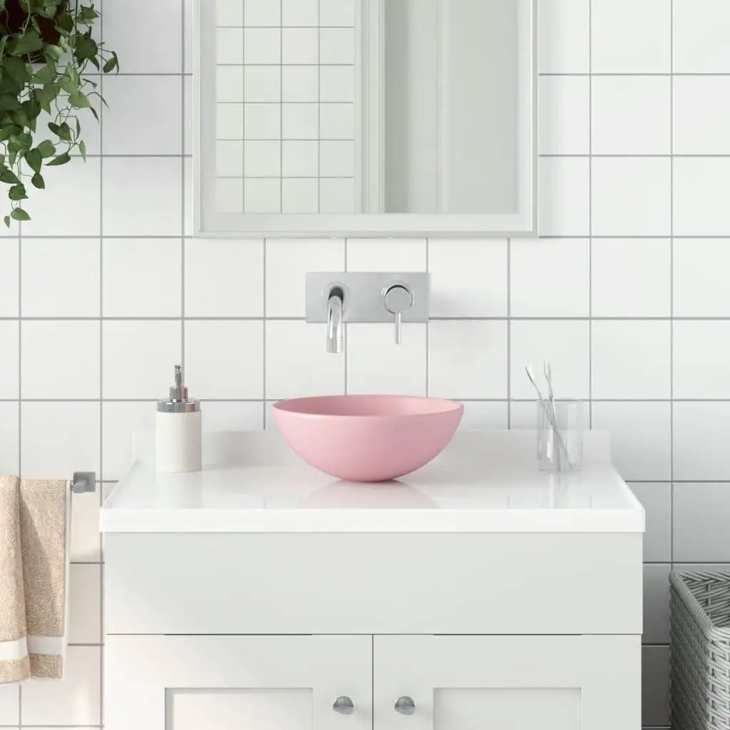 

Bath Ceramic Sink Matt Round Design