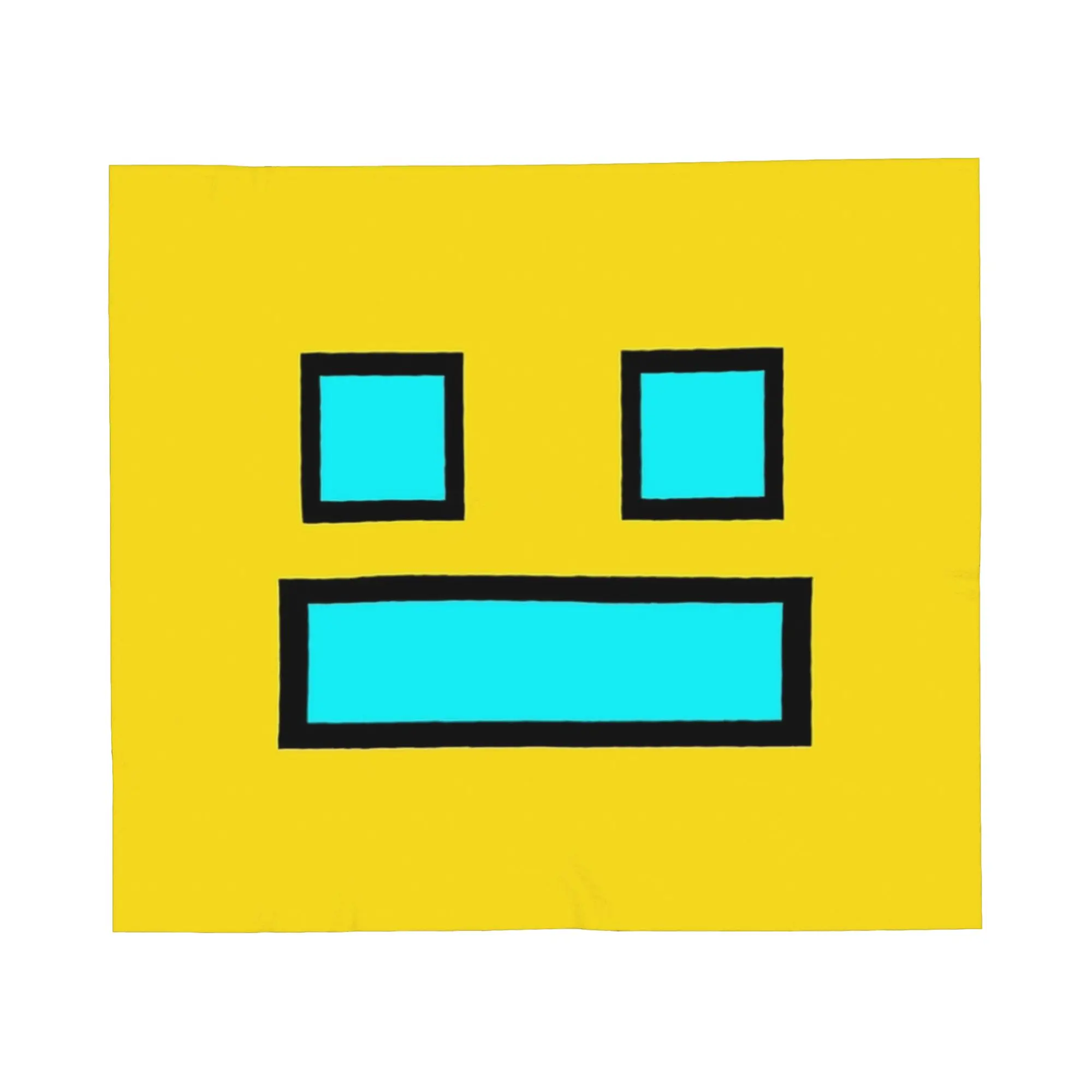Funny Gaming Geometric Dash Video Game Knitted Blanket Velvet Geometry Dash Soft Throw Blankets for Bedding Couch Bedspread