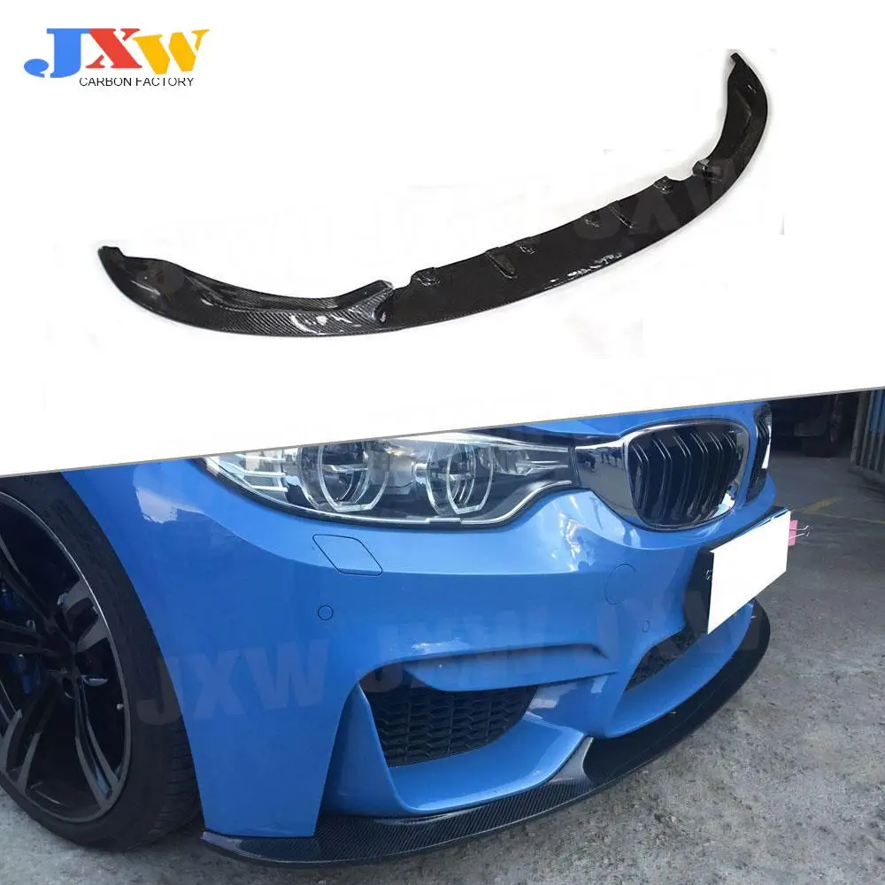 Carbon Fiber Front Bumper Lip Spoiler Body Kits For BMW 3 Series F80 M3 4 Series F82 F83 M4 2014 - 2019 FRP Bumper Lip Guard