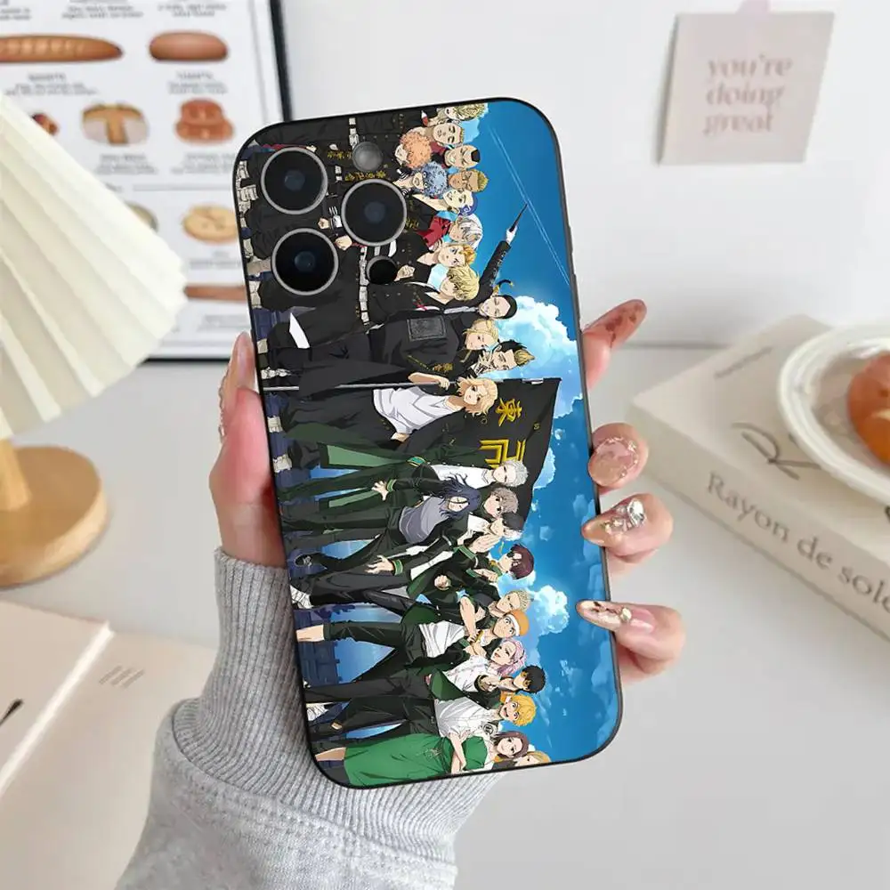 Coque de téléphone en Silicone souple, 1 pièce, dessin animé Tokyo r-vengeance, pour IPhone 17 Air 16 15 14 13 12 11 Plus Pro Max Plus