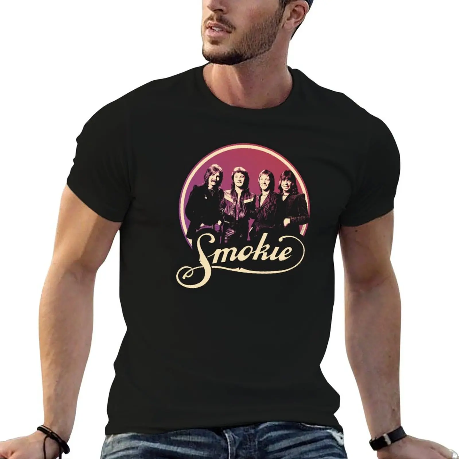 

Smokie Band 70s Glam Rock T-Shirt t shirts for man graphic tees t shirt men 100% cotton luxury brand man t shirt graphic T-shirt