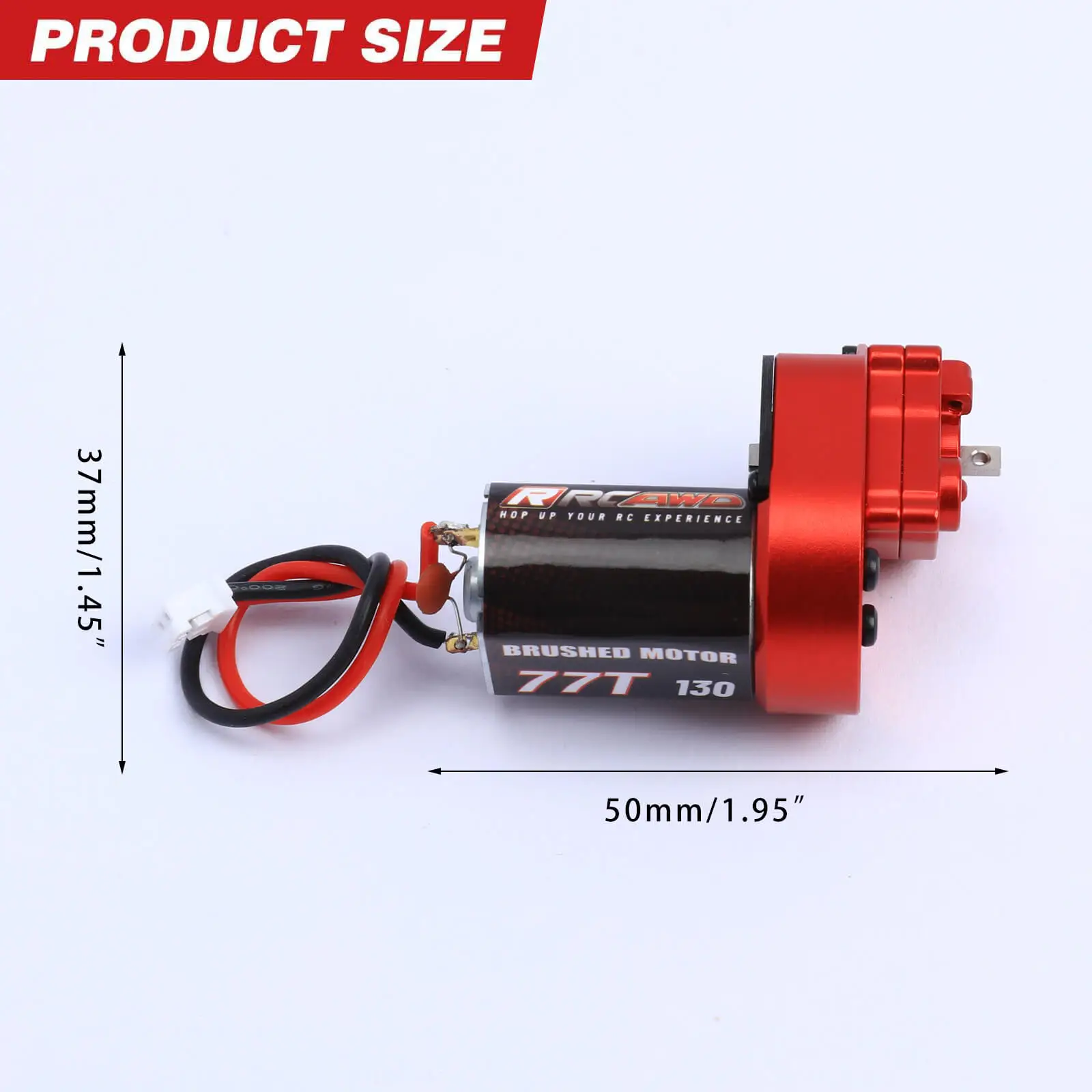 RCAWD 130 motor 72T medium speed gearbox modification kit for Axial 1/24 SCX24 crawler Upgrades Parts