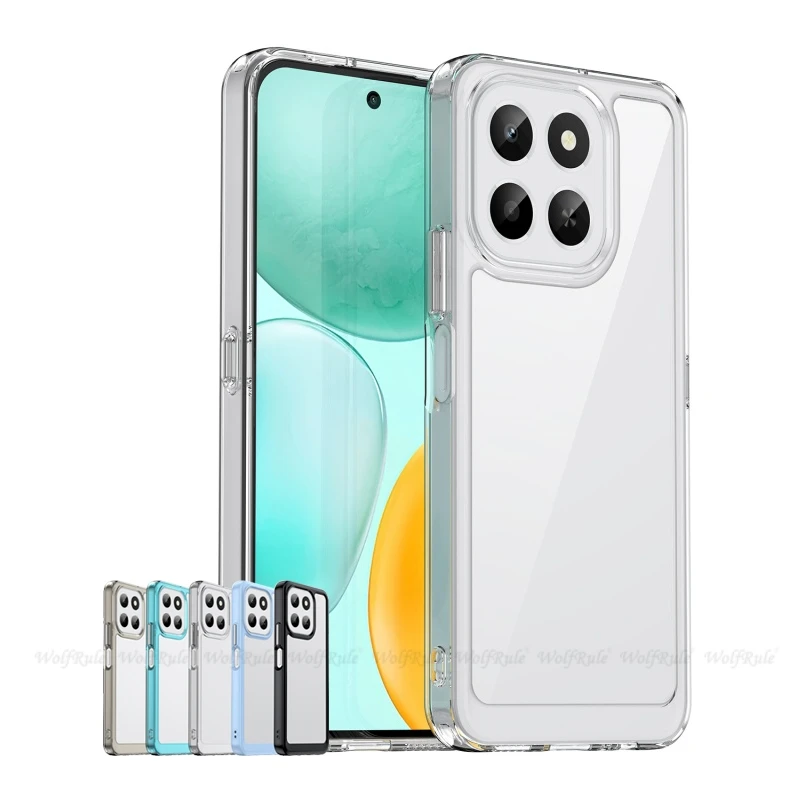 For Huawei Honor X6C Case Cover Honor X6C Capas New Shockproof Phone Back Bumper Transparent Colour Frame Clear Fundas Honor X6C