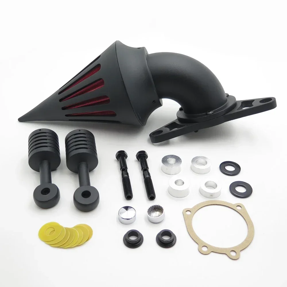 Chrome/Black Air Cleaner Filter for 2001-2009 Harley Davidson Softail Fat Boy Dyna Street Bob Wide Glide