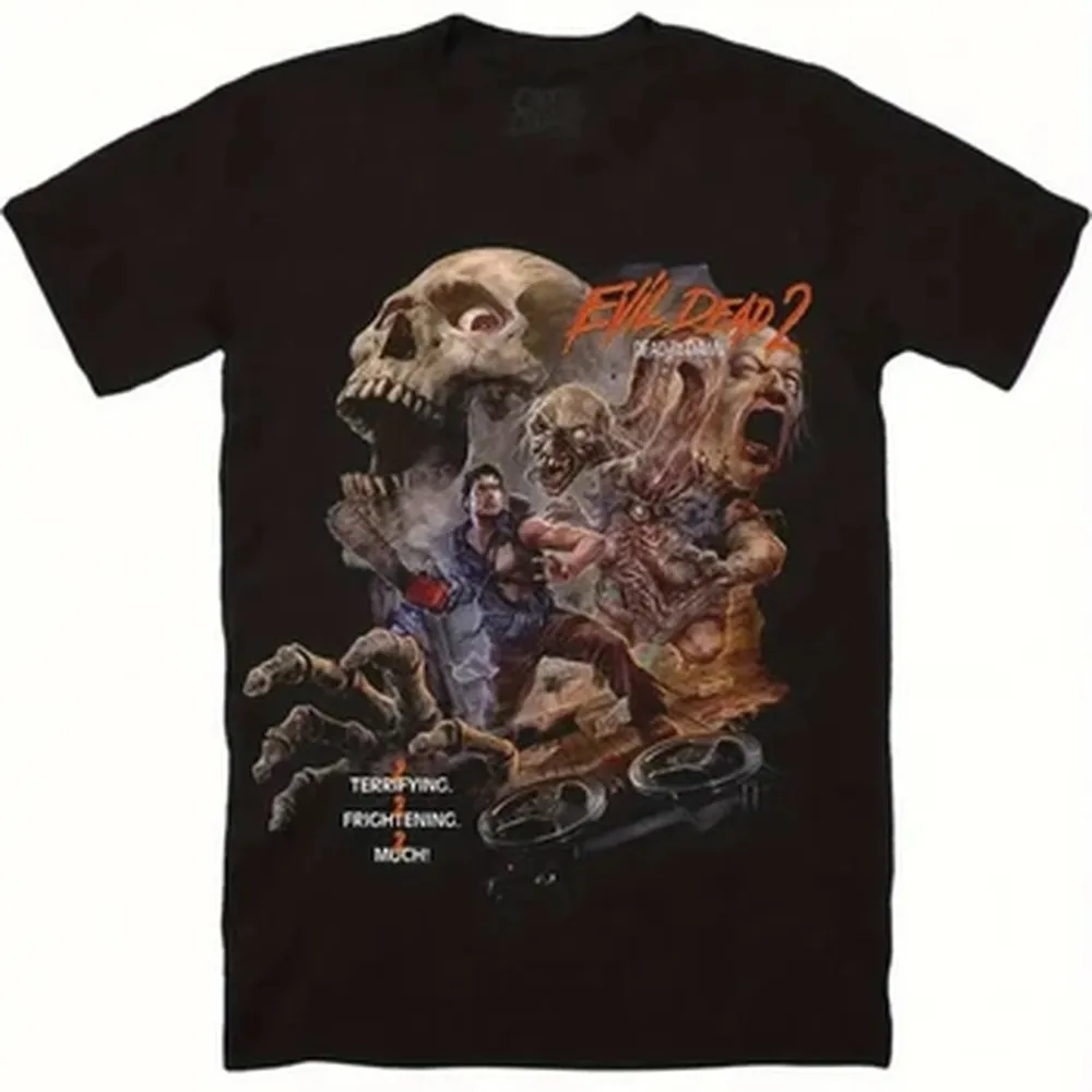 Herren-T-Shirt „Evil Dead 2: Swallow Your Soul“ – Offizielles Horrorfilm-Merchandise mit ikonischem Zombie-Totenkopf-Design, lässiges Rundhals-T-Shirt