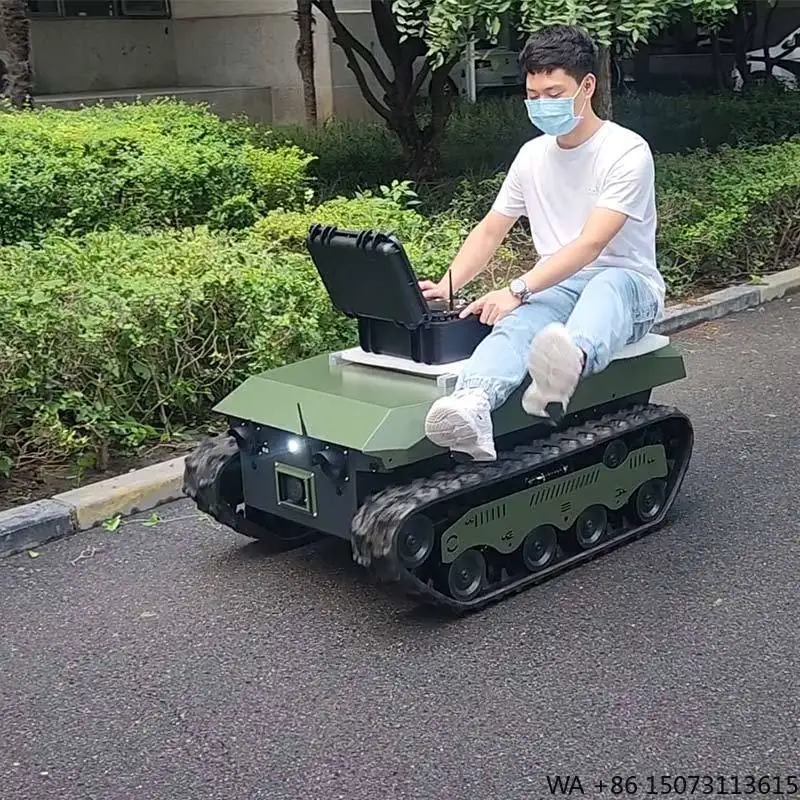 High Precision Control Tracked Robot Chassis, Rugged Underwater and Land Vehicle Platform for Inspection Tasks