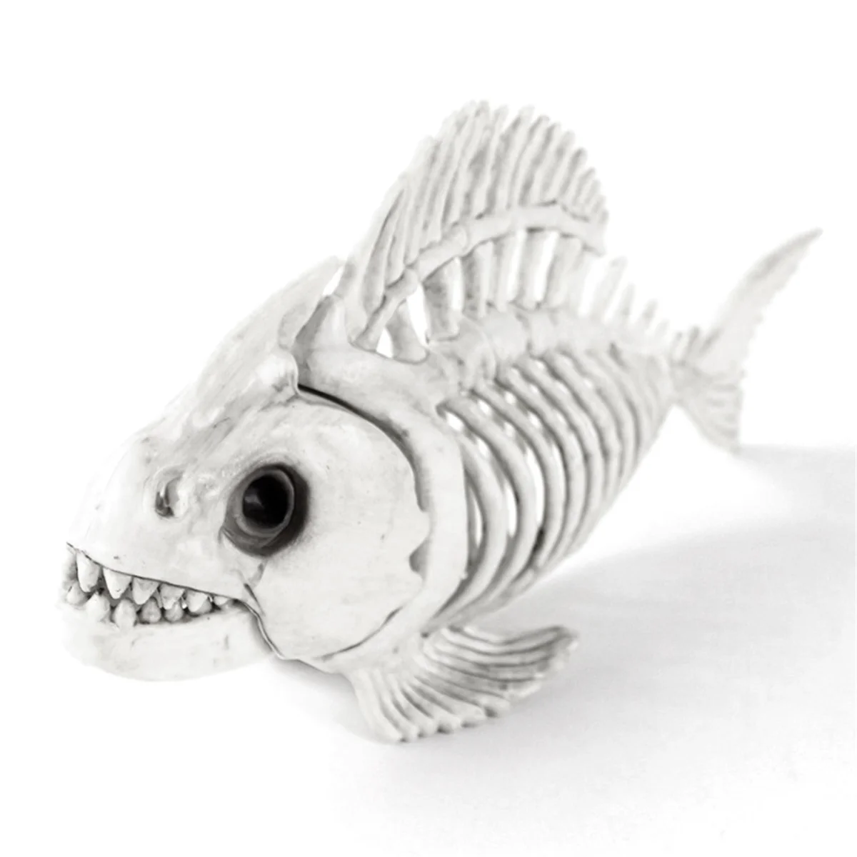 Skeleton Fish Halloween Decor Model, Plastic Animal Carp Skull Fishes Bone Art Ornaments, for Home Room Bedroom Decor