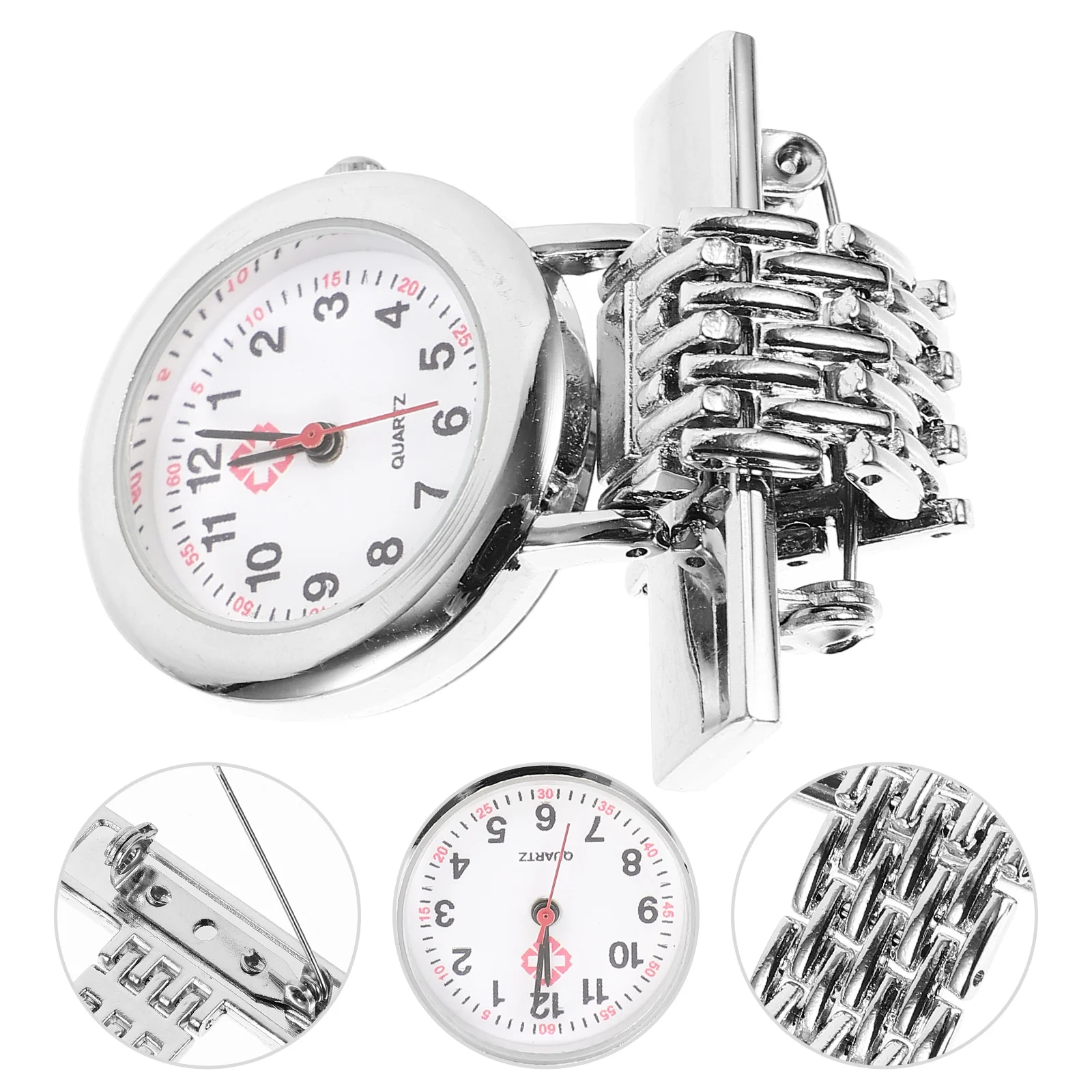 

Medical Pocket Watch Nurse Clip Doctor Gifts Hanging Badge Stethoscope Brooch Zinc Alloy Durable Safe Easy Carry Classic Stylish