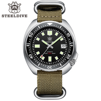 STEELDIVE Classic New Nylon Strap SD1970 200M Water Resistant Sapphire Glass AR Coating Mens Automatic Watch NH35 Dive Watch
