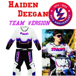 Ensemble d'équipement de motocross de l'équipe Haiden Deegean, vêtements de moto tout-terrain, kit de course de vélo, haut trempé, D343