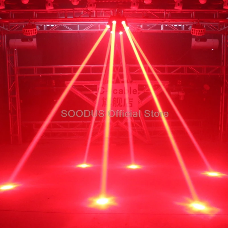 Imagem -04 - Movendo a Cabeça Beam Strobe Light Bee Eye Dmx Stage Light Rgbw Beam Rotating Disco Party Bar Girando 6x40w