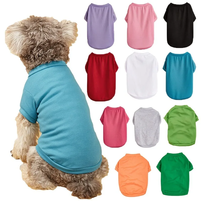 

Breathable Dog T-shirt Solid Comfortable Thin Vest for Yorkshire Terrier Cute Summer Pet Clothes Dog Vest Pet Supplies