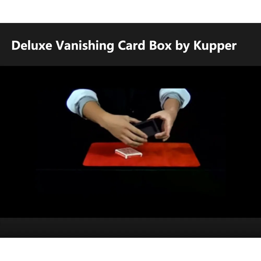 

Deluxe Vanishing Card Box by Kupper Magic Tricks Deck Disappearing Card Case Magia Close Up Illusions Gimmicks Mentalism Props