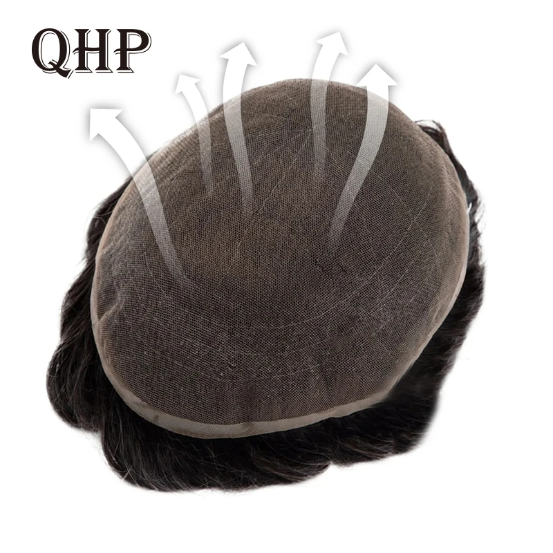 

Men Toupee Full Lace Men's Capillary Prothesis Breathable Wig Man Straight Wave Male Hair Prosthesis Natural hair System For Men